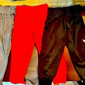 Nike joggers, size 2T. Colors - grey, red and black.